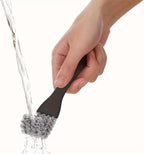 2PCS BBQ Grill Brush Stainless Steel Barbecue Cleaning Brush, V - Shaped Bristles Perfect Cleaner & Scraper for Grill Cooking Grates, Black
