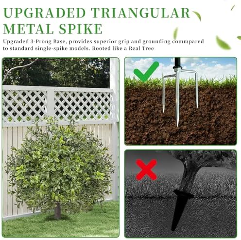 ereal 24'' artificial boxwood topiary, pack of 2 shown in use