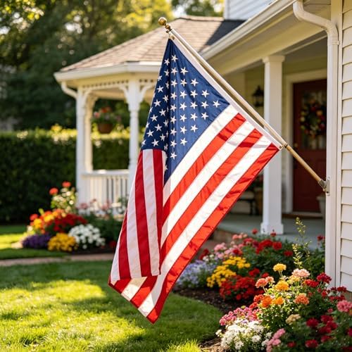 american flags for outside 4x6, heavyduty spun polyester on a desk or shelf