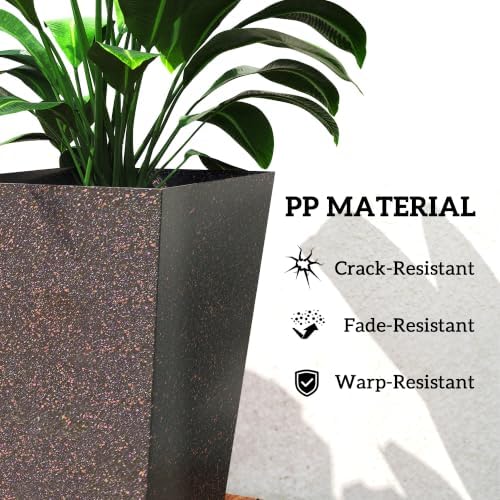 outsunny 28 inch plastic tall planters for outdoor, package contents