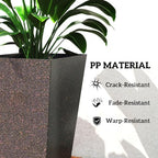 outsunny 28 inch plastic tall planters for outdoor, package contents