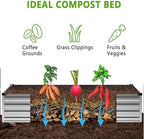 diiyiv 2pcs 12x4x1ft galvanized raised garden bed kit,vegetable, close-up detail