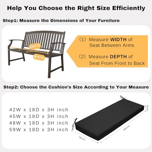 idee-home outdoor bench cushion waterproof on a desk or shelf
