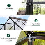 jocisland 8x12ft polycarbonate greenhouse, heavy duty aluminum frame, package contents