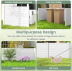 costway privacy fence 2 panels, 48" l x, front angle view