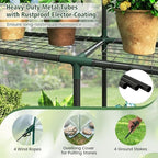 giantex walk-in greenhouse, gardening plant tent with roll-up, package contents