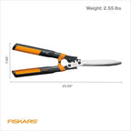 Fiskars 23" PowerGear2 Garden Hedge Shears, Hedge Clippers, 10" Blades | PowerGear2 Technology Multiplies Power for Less Effort, SoftGrip Handles and Shock-Absorbing Bumpers