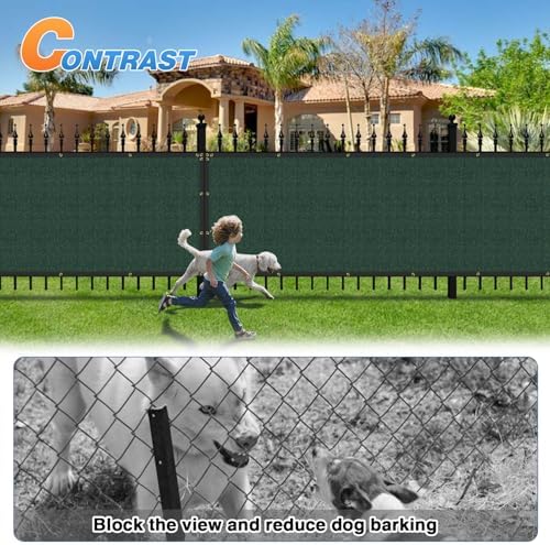 tang 4' x 50' privacy fence screen green showing dimensions