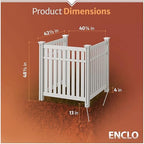 enclo hartford privacy screen, white vinyl diy no, package contents