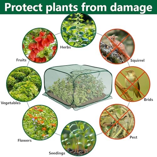 pop up mesh plant cover, 35" x 35", side view