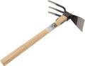 japanese forged garden hoe & cultivator - wooden, main product view