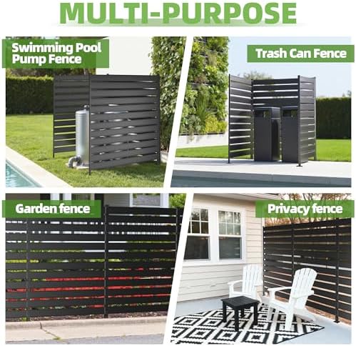 privacy fence screen for ac & trash, 42", package contents
