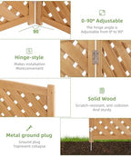 3-panel outdoor air conditioner fence screen, outside wood on a desk or shelf