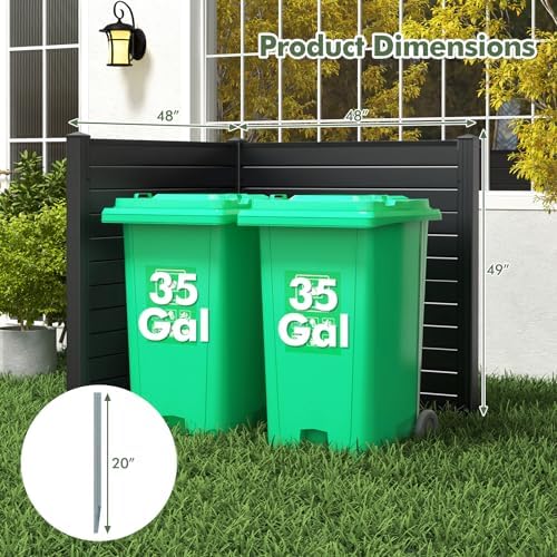 giantex no-dig air conditioner fence, 2 panels, 48''w, package contents