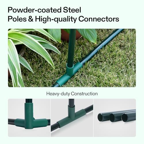 vivosun portable mini greenhouse 47x23x23-inch tunnels, pe cover showing dimensions