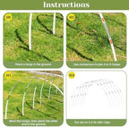 garden hoops 120pcs, sunwuk greenhouse hoops for 2.5-5.5ft, package contents