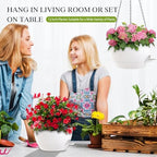 12 inch hanging baskets 2 pc with chains, package contents