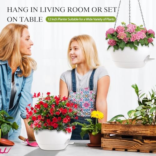 12 inch hanging baskets 2 pc with chains, package contents
