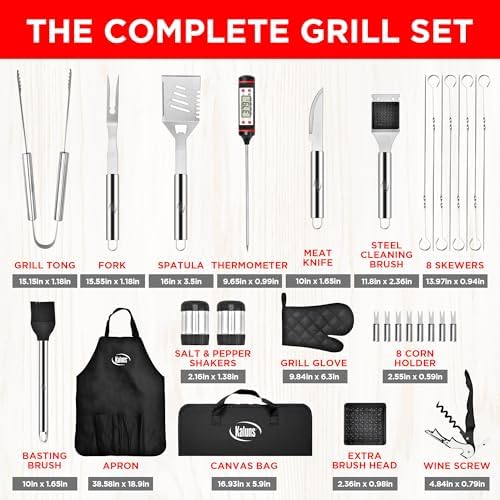 kaluns grilling accessories, dad gifts for christmas, heavy shown in use