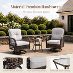 outdoor swivel rocker patio chairs, 3 piece patio, close-up detail