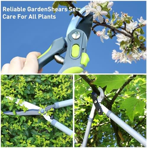 altdorff garden loppers pruning shears, updated 3pcs hedge on a desk or shelf