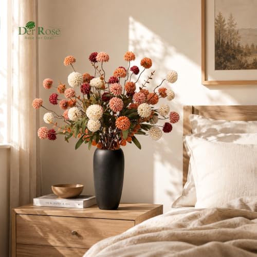 der rose fall artificial flowers with vase, 18, package contents