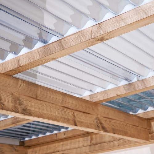 clear curved polycarbonate roofing panels 21" w x on a desk or shelf