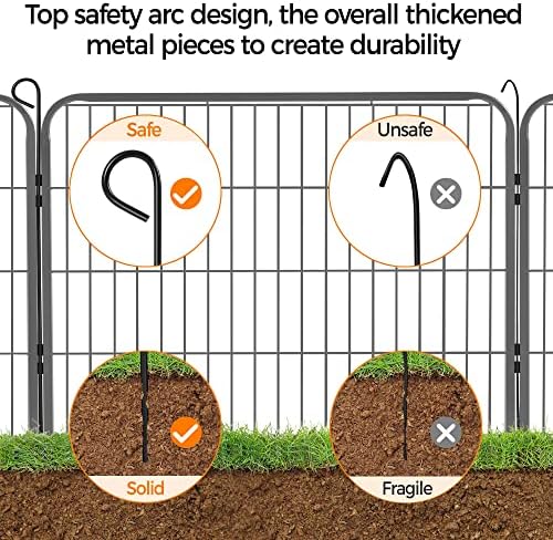 yaheetech 24in x 43ft rustproof foldable metal decorative showing dimensions