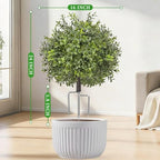 ereal 24'' artificial boxwood topiary, pack of 2, close-up detail
