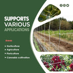 4-feet by 4920-feet professional grade vegetable support trellis, front angle view