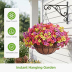 innogear artificial hanging flowers for outdoors fake plants shown in use