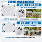6 x 8 ft clear tarps waterproof for, close-up detail