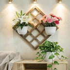 resin wall hanging planter pots vertical garden living, close-up detail