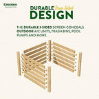 greenes fence premium cedar outdoor air conditioning cover, front angle view