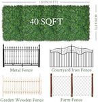 artificial ivy privacy fence screen, 48"x120" (40 sqft) shown in use