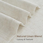 capaloca natural pinch pleated 100% blackout curtains 90, side view