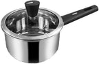 Stainless Steel Milk Pot Auxiliary Food Add Thick Compound Bottom Prevent Hot Single Handle