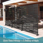 metal privacy screen outdoor, black shine, package contents