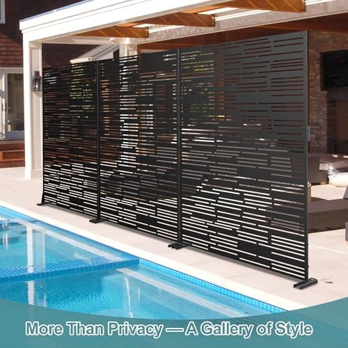 metal privacy screen outdoor, black shine, package contents