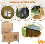 agitree outdoor wooden pet house, weatherproof winter shelter, package contents