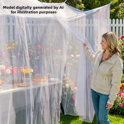10'x10'x8.2' outdoor camping&patio mosquito netting,large mosquito netting with, view 9