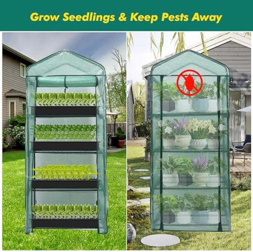 maxworks 4-tier portable walk-in greenhouse – 27" x on a desk or shelf