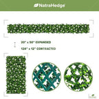 natrahedge artificial privacy grass wall decor, white gardenia, front angle view