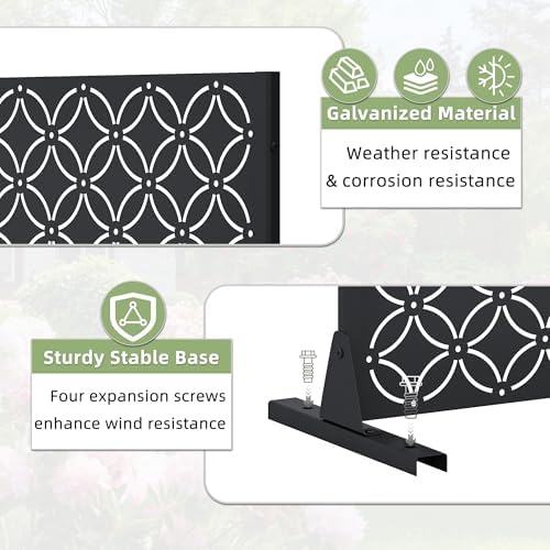 casaphoria metal privacy screen outdoor, 72" h x, package contents