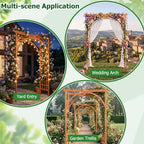giantex 85'' wooden garden arbor trellis, wedding arch, package contents