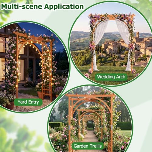 giantex 85'' wooden garden arbor trellis, wedding arch, package contents
