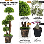 goplus artificial cypress topiary ball tree, 3 ft, package contents