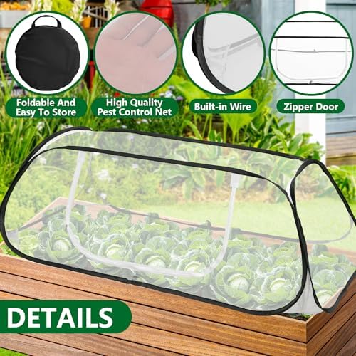 pop up garden rows plant cover,raised garden beds, close-up detail