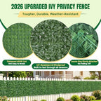 artificial ivy privacy fence screen,240x40 in privacy fence, close-up detail
