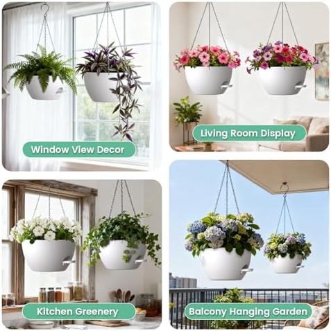 uouz 13 inch 2 pack large self watering, package contents